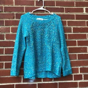 Blue Sweater with Multi color details